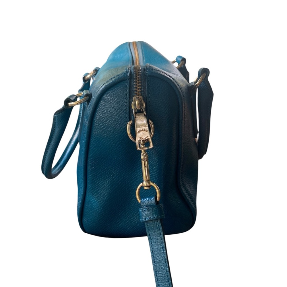 Coach Mini Benett Crossbody in Turquoise pebbled leather - Picture 9 of 13